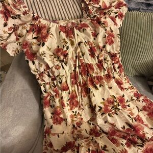 Liberty Love Red and Cream Floral Dress
